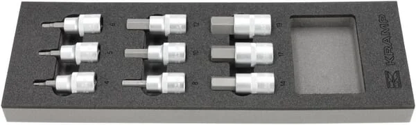 Kramp - TT800504 - Steckschlüsselsatz Sechskant 1/2" 9-tlg