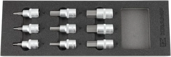 Kramp - TT800504 - Steckschlüsselsatz Sechskant 1/2" 9-tlg