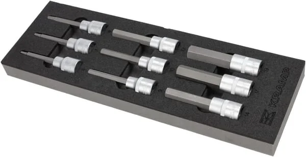 Kramp - TT800505 - Steckschlüsselsatz Sechskant Lang 1/2" 9-tlg