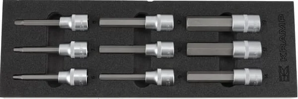 Kramp - TT800505 - Steckschlüsselsatz Sechskant Lang 1/2" 9-tlg