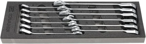 Kramp - TT802501 - Kombinationsknarrenschlüsselsatz 12-Teilig