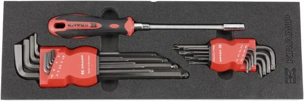 Kramp - TT808002 - Innensechskant & TORX-Schlüsselset 18-Teilig