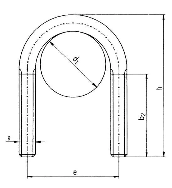 Kramp - UBM8337 - U-Bolzen M8, 33,7mm 1"