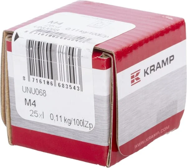 Kramp - UNU068 - Plattenmutter Selbstsichernd M4 (0,7-1,6)