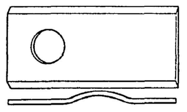 Kramp - VGCM120KR - Mähwerk-Messer links/rechts 105x47x3 mm Loch Ø 21 mm, geeignet für Kverneland/Claas/PZ/Krone/Marangon/Massey Ferguson/Pöttinger/Taarup/Vicon, 25 Stück