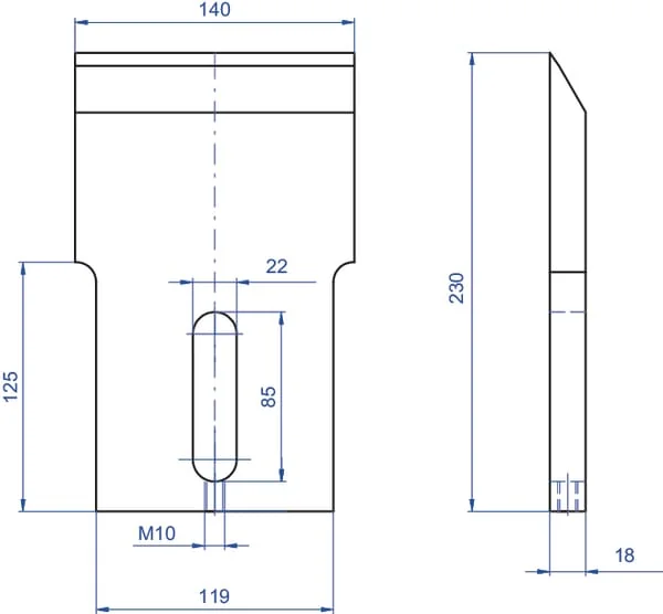 Kramp - WCB00203 - Holzhackermesser 140x230x18