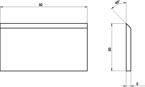 Kramp - WCB00233 - Holzhackermesser 92x50x5