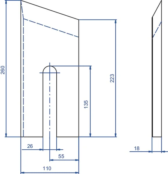 Kramp - WCB00781 - Holzhaeckslermesser 110x260x18