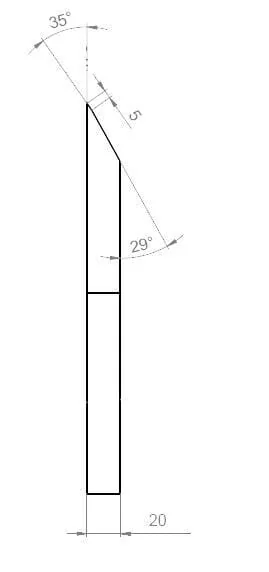 Kramp - WCB321120 - Holzhaeckslermesser 164,5x235x20