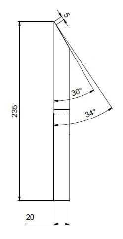 Kramp - WCB330940 - Holzhaeckslermesser 168x235x20