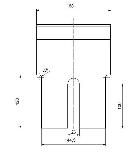 Kramp - WCB330940 - Holzhaeckslermesser 168x235x20