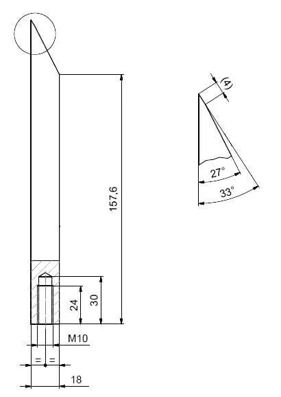Kramp - WCB341758 - Holzhaeckslermesser 124x192x18