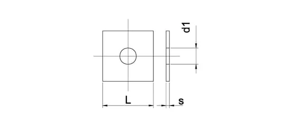 Kramp - WS10505TV - Vierkante Sluitring M10 Therm. Verz.
