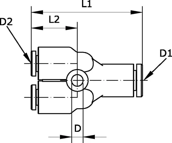 Kramp - YC866P - Y-Einsteckverbinder Reduzierstück