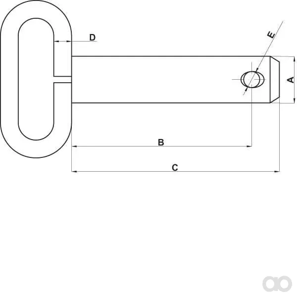 Kramp - Z532183HKR - Zugstift + Klappgriff 32x183mm