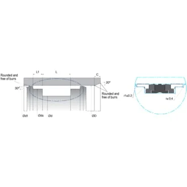 Kramp - ZA10080254DBM - Kolbendichtung 100x80x25,4mm