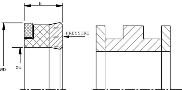 Kramp - ZA5030135BS11EA - Kolbendichtung 50 x 30 x 13.5