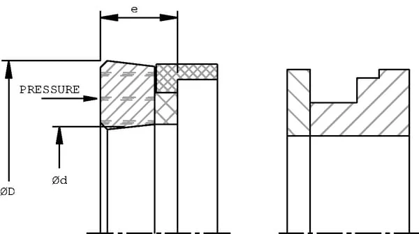 Kramp - ZA907014BWAKR - Kolbendichtung 90 x 70 x 13.5 B-WA+KR