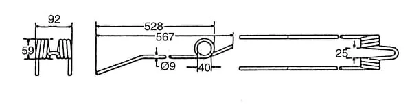 KUBOTA - VF1650273186 - Original Deutz-Fahr Federfinger