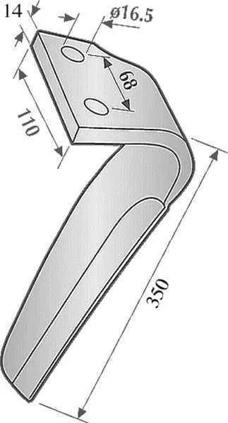 KUHN - 52552410 - Messer Fuer Kreiselegge Rechts KUHN