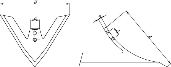 Kverneland - KK193568R - Gaensefuss 120MM