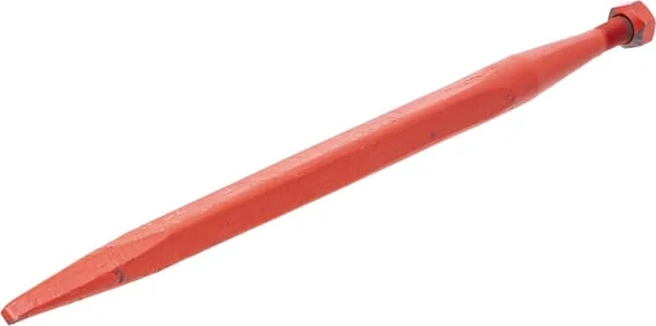 Kverneland - KK221150 - Laderzinke Gerade Vierkantprofil 36x600 mm Spitzzinke mit M20x1.5 mm Mutter Rot Kverneland