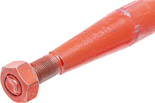 Kverneland - KK221154 - Laderzinke Gerade Vierkantprofil 36x1400 mm Spitzzinke mit M20x1.5 mm Mutter Rot Kverneland