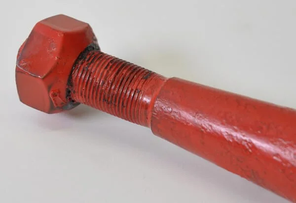 Kverneland - KK221157 - Laderzinke Gerade Vierkantprofil 36x1250 mm Flachzinke mit M20x1.5 mm Mutter Rot Kverneland