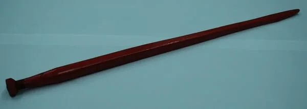 Kverneland - KK241165 - Laderzinke Gerade Vierkantprofil 45x1100 mm Flachzinke mit M30x2 mm Mutter Rot Kverneland