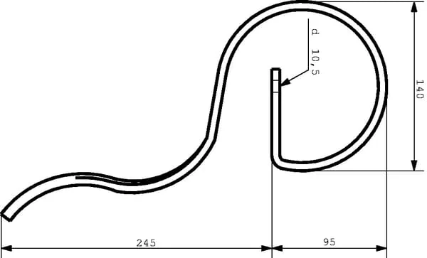 Kverneland Rau - RG00007748 - Federzinke 25x8x340mm Ohne Spitze Passend Für Kverneland Rau