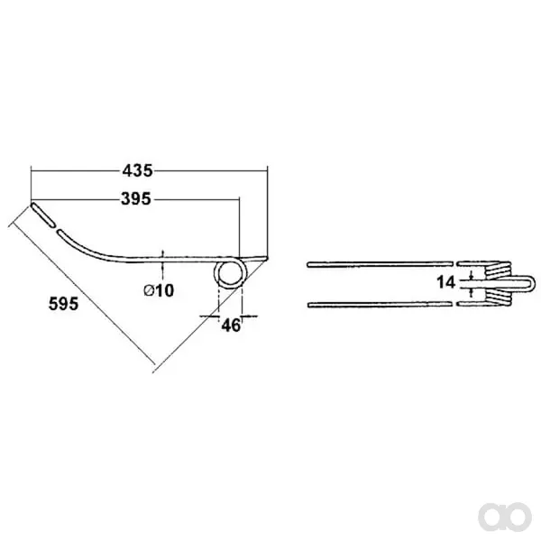 Kverneland Taarup - KT6714010094 - Original Taarup Kreiselzinke
