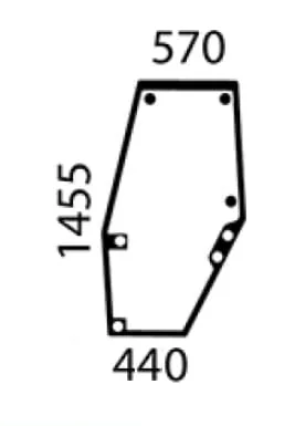 Landini - 3647692M1 - Fensterglas
