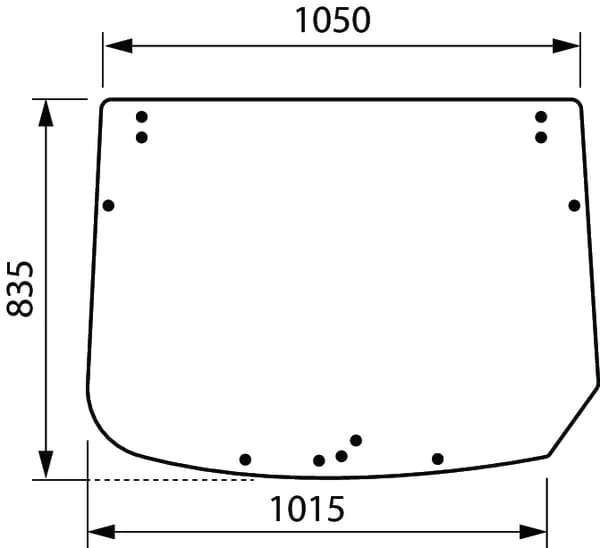 Landini - 3661063M1 - Fensterglas