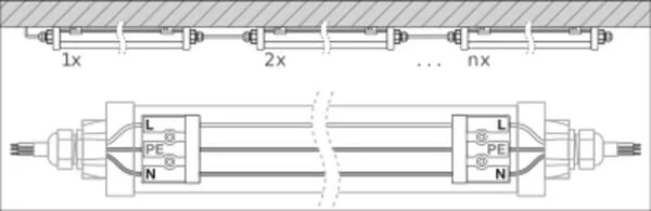 Ledvance - DPC150031840G2 - Leuchte / Leuchtkörper Lang IP66 31W 840