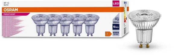 Ledvance - P1650830B5G3 - LED-Lampe 4,3W 830 GU10 (5 Stück)
