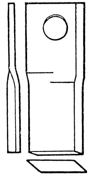 Lely - 4120114740 - Maehwerk-Messer Rechts 120x48x4 mm, Bohrung Diameter 18,50 mm Geeignet fuer Lely