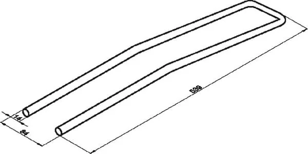 Lemken - 3538802 - Zinken 84x539 mm, Diameter 13 mm