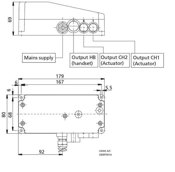 LINAK - CB8001T400010 - Steuerkasten CB8-T
