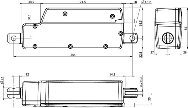 LINAK - LA1410024 - Aktor 24 V S=100