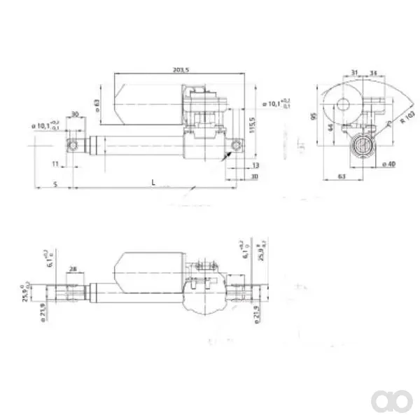 LINAK - LA30110000400025 - Aktor 24V s=400