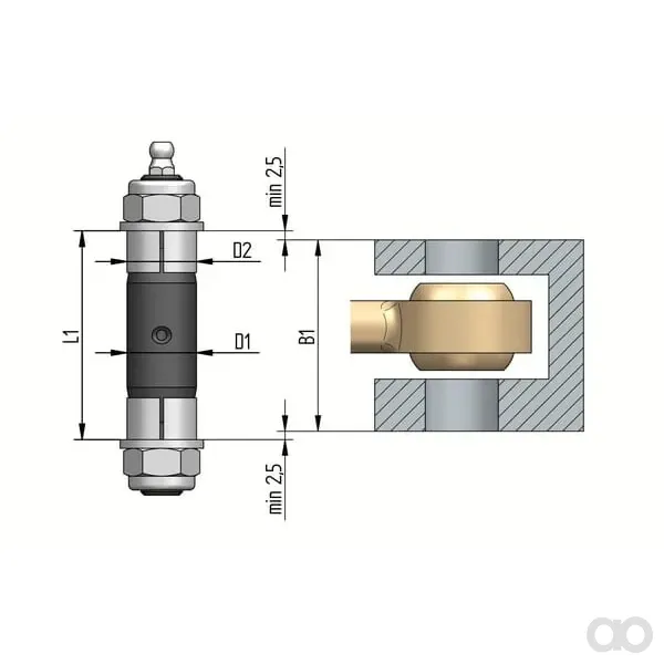 LT Extenderbolt - 1000231EXB - Extenderbolt Diameter 20x85mm Hülse Diameter 20mm Durchgangsbohrung