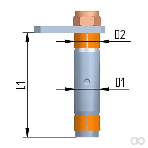 LT Extenderbolt - 1000241EXB - Extenderbolt Diameter 25/20x100mm Hülse Diameter 25/20mm Sackloch