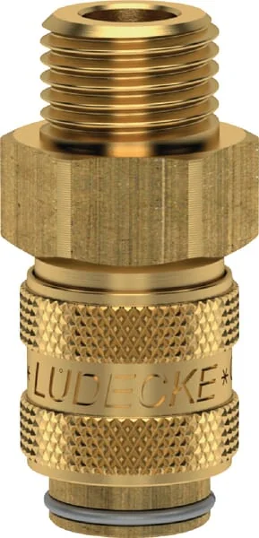 Lüdecke - ESM14A - Q-Rel Kupplung 1/4" BSP Außengewinde