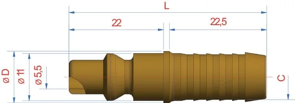 Lüdecke - ESO9S - Hydraulikstopfen/-Fitting 9 mm
