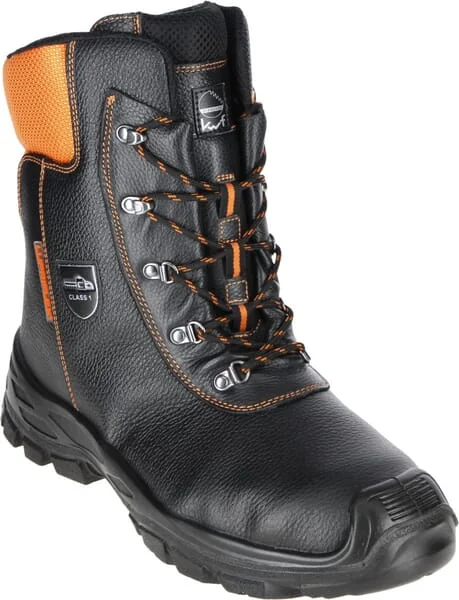 Lupriflex - 361640 - Kettensaegenstiefel Groesse 40/UK 6.5, Schwarz/Orange, Eco Hunter Basic