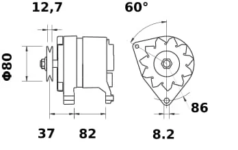 Mahle - IA0470 - Lichtmaschine 14V65A