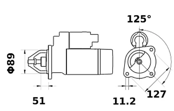 Mahle - IS1418 - Starter 12V, 4,2kW, 9 Zaehne, CW, Mit Reduktionsgetriebe