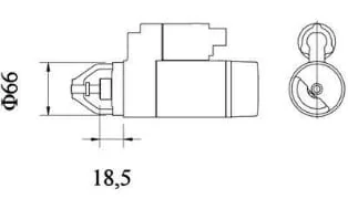Mahle - IS1423 - Starter 24V, 1,6kW, 8 Zaehne, CW