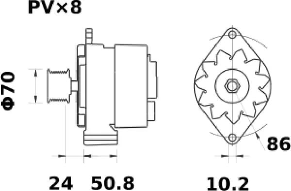 Mahle - MG1046 - Lichtmaschine 14V 120A