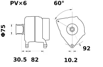 Mahle - MG772 - Lichtmaschine 14V 120A